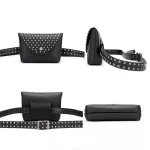 DIINOVIVO Rivet Waist Bag For Women 2020 PU Leather Fanny Pack Women Letter Fanny Waist Packs Chest Bag Female Bag Mini WHDV1184