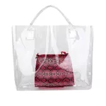 Easy shopping Popular hot sale Women's Fashion Transparent Snake Pattern Handbag Casual Beach Bag Bucket Bag Lowest price