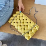 Elegant Female Square Weave Crossbody Bag 2020 Fashion New High-Quality Women's Designer Handbag Chain Shoulder Meesaleger Bag
