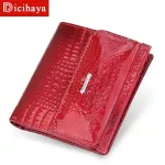DICIHAYA Mini Wallet Women Genuine Leather Wallets With Coin Bag Alligator Hasp Short Wallet Female Small Wallets And Purses