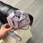 European Fashion Famous Brand Designer Motorcycle Bags Jacket Shape Shoulder Messenger Bag for Women Leather Luxury Handbag
