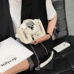European Fashion Famous Brand Designer Motorcycle Bags Jacket Shape Shoulder Messenger Bag for Women Leather Luxury Handbag