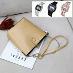Driga Fashion Bucket Bags Women Solid Handbag High Capacity Casual Chain Shoulder Bags Ladies Pu Hasp Small Purse