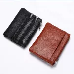 DOLOVE  Brand New Genuine Leather Coin Purse Women Small Wallet Change Purses Money bag Zipper Card Holder Dollar Wallets