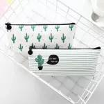 eTya Women Travel Toiletry Cosmetic Bag Pencil Make Up Makeup Case Storage Pouch Purse Organizer Cactus printing Students bags