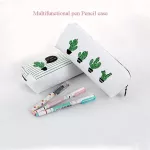 eTya Women Travel Toiletry Cosmetic Bag Pencil Make Up Makeup Case Storage Pouch Purse Organizer Cactus printing Students bags