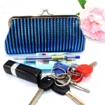 ETYA Laser Fashion Women Cosmetic Bag Travel Make Up Bags Knit Striped Reto Pouch Large Niceser Toiletry Organizer Clutch Tote