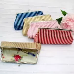 eTya Laser Fashion Women Cosmetic Bag Travel Make Up Bags Knit Striped Reto Pouch Large Neceser Toiletry Organizer Clutch Tote