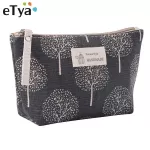 eTya Women Travel Cosmetic Bag Plaid Zipper Makeup Bag phone coin money Handbag Female Purse Make Up Bags Beauty Organizer Pouch
