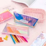 ETYA Transparent Cosmetic Bag Fashion Travel Makeup Bag Zipper Make Up Organizer Pouch Toiletry Student Pencil