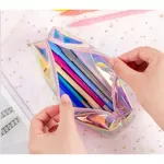 ETYA Transparent Cosmetic Bag Fashion Travel Makeup Bag Zipper Make Up Organizer Pouch Toiletry Student Pencil