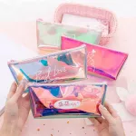 ETYA Transparent Cosmetic Bag Fashion Travel Makeup Bag Zipper Make Up Organizer Pouch Toiletry Student Pencil