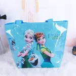 Disney princess children cartoon handbag Frozen Elsa girl gift shoulder high capacity bag PVC package travel storage lady bag