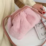 Fashion Elegant Cloud Women Clutch Baguette Shape Bag Pleated Dumpling Shoulder Messenger Bag Phone Cute Lady Crossbody Bag
