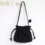 Fabric Small String Purse Female Casual Mini Cellphone Bag Boho Bohemian Crossbody Bag String Bucket Cell Phone Pouch Bag