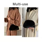 Fashion Elegant Cloud Women Clutch Baguette Shape Bag Pleated Dumpling Shoulder Messenger Bag Phone Cute Lady Crossbody Bag