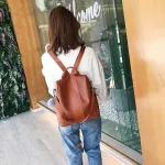 Fashion Backpacks Women's Outdoor Simple Zipper Contrast Color Shoulder Bag Backpack Girls Student Casual Travel Bag Bookbag