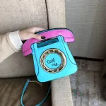 fashion chic Phone shape chains women shoulder bags designer handbags luxury pu leather crossbody bag lady cute cartoon purses