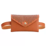 Fanny Pack Women Belt Bag rivet Waist Bag Women's Pure Color PU leather Messenger Shoulder bag Phone Pouch Punk Belt Bag Purse