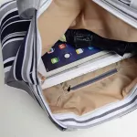 Fashion Casual Totes Women Canvas Bags Girls Geometric Print Shopping Handbag Striped Shoulder Bag High Quality Women BagsH10