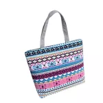 Fashion Casual Totes Women Canvas Bags Girls Geometric Print Shopping Handbag Striped Shoulder Bag High Quality Women BagsH10