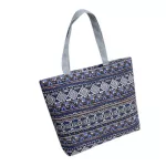 Fashion Casual Totes Women Canvas Bags Girls Geometric Print Shopping Handbag Striped Shoulder Bag High Quality Women BagsH10