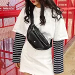 Fashion Chain Fanny Pack Banana Waist Bag New Brand Belt Bag Women Waist Pack PU Leather Chest bag Belly Bag New Quality25