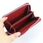 Fashion Customized Initials Genuine Leather Pebbled Zipper Wallet Women Luxury Short Coin Purse Clutch Bag Designer Women Wallet
