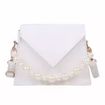 Fashion Exquity Shopping Bag Women Pure Color Leather Tote Shoulder Bag Casual Pearl Handle Crossbody Handbag