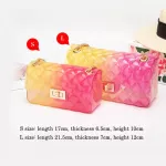 Fashion Colorful PVC Bag Women High Quality Transparent Plaid Jelly Chian Crossbody Bags Gradient Candy Color Lady Shoulder Bag