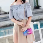 Fashion Colorful PVC Bag Women High Quality Transparent Plaid Jelly Chian Crossbody Bags Gradient Candy Color Lady Shoulder Bag