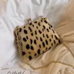 Fashion Chain Design Leopard  Crossbody Bag For Women 2020 Winter Female Shoulder Handbag Small New Women Bags
