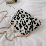 Fashion Chain Design Leopard  Crossbody Bag For Women 2020 Winter Female Shoulder Handbag Small New Women Bags