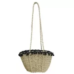 Fashion Handbag Lovely Crossbody Beach Bag Women Handmade Straw Bags Summer Grass Drawstring Basket Rattan Weave Shoulder Bag