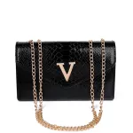 Fashion Ladies Crocodile Flap Bag Designer Handbags Women Bags 2020 Black White Small Day Clutch Gold Chain Girls Crossbody Bags