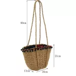 Fashion Handbag Lovely Crossbody Beach Bag Women Handmade Straw Bags Summer Grass Drawstring Basket Rattan Weave Shoulder Bag