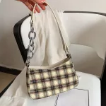 Fashion Designer Plaid Handbags Women Lattice Underarm Shoulder Bags 2020 New Oxford Female Hobo Travel Handbags