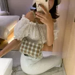 Fashion Designer Plaid Handbags Women Lattice Underarm Shoulder Bags 2020 New Oxford Female Hobo Travel Handbags