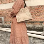 Fashion Handbag Summer Shoulder Bag Women's Large Capacity Hollow Designer Straw Vintage Beach Ladies Casual Tote Lace New Bags