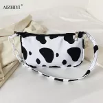 Fashion Cow Milk Print Women Handbag Totes Female Casual Underarm Shoulder Bags Popular Simple Female Daily Bag