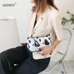 Fashion Cow Milk Print Women Handbag Totes Female Casual Underarm Shoulder Bags Popular Simple Female Daily Bag
