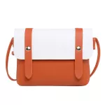 Fashion Korean Version Women Bag Patchwork Color Imitation Leather Women Shoulder Bag Croosbody Bag Casual Women Handbag