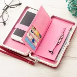 Fashion Long Wallets Women Hasp Wallet Female Phone Case Coin Pocket Luxury Wristlet Women's Purse Clutch Card Holder Bag D195
