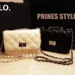 Fashion new handbags High quality PU leather Women bag Lock Stereotypes lattice Sweet girl Small incense wind chain square bag