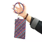 Fashion Multi-purpose PU Leather Flower Leopard Printed Phone Wallet O Key Rings Women Wristlet Bracelets Key Chain Gifts