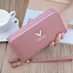 Fashion Long Female Pruse Women Wallet Credit Holders Women Retro Double Zipper Women's Wallets Large Capacity Pu Leather Purse