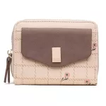 Fashion New Ladies Wallet Small Folding Purse Flower Pattern Zipper Wallet Card Holder and Coin Purses Women