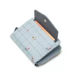 Fashion New Ladies Wallet Small Folding Purse Flower Pattern Zipper Wallet Card Holder and Coin Purses Women