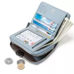 Fashion New Ladies Wallet Small Folding Purse Flower Pattern Zipper Wallet Card Holder and Coin Purses Women