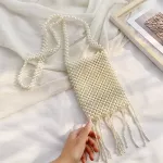 Fashion Mini Pearl Bag Women Handbag Vintage Handmade Beaded Banquet Party Shoulder Bag 2020 Luxury Women's Coin Purse Handbags